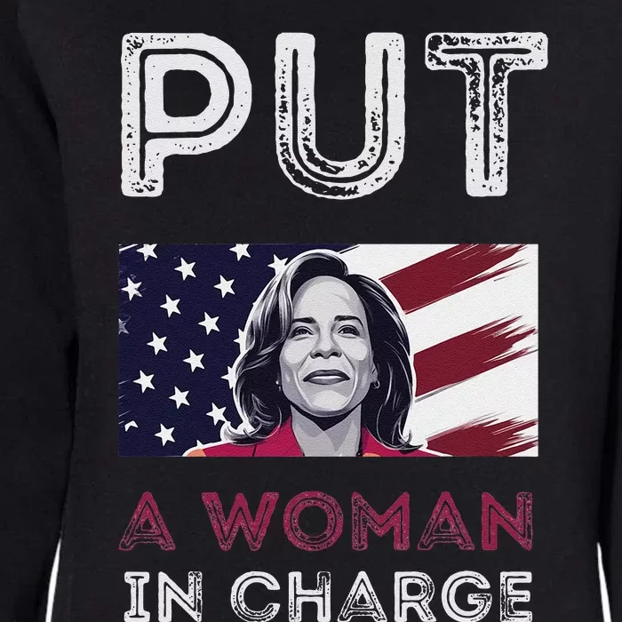 Put A Woman In Charge Potus Female President 2024 Election Womens California Wash Sweatshirt