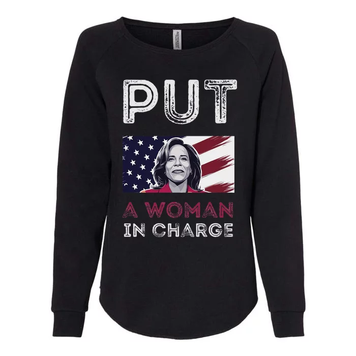 Put A Woman In Charge Potus Female President 2024 Election Womens California Wash Sweatshirt