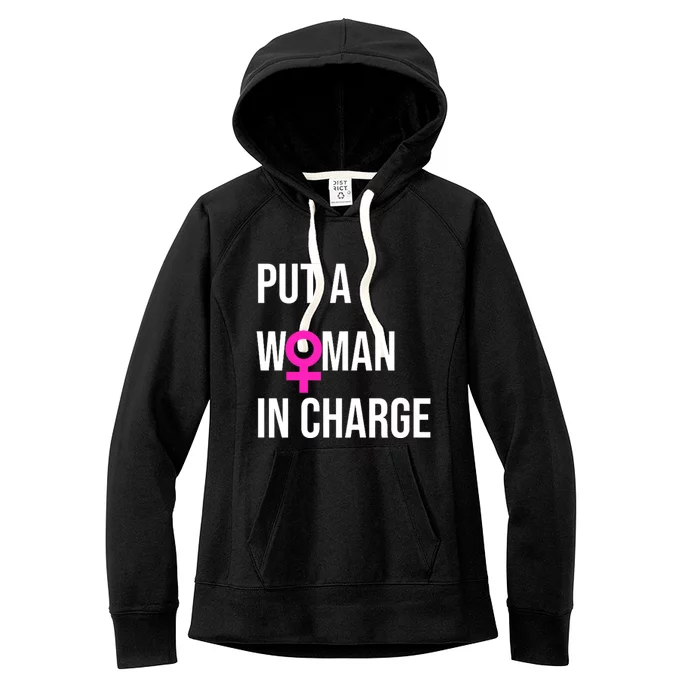 Put A Woman In Charge Potus Female President Women's Fleece Hoodie