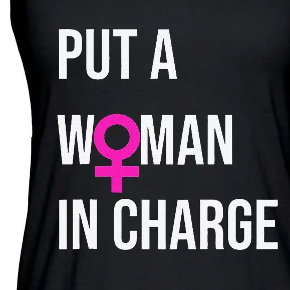 Put A Woman In Charge Potus Female President Ladies Essential Flowy Tank