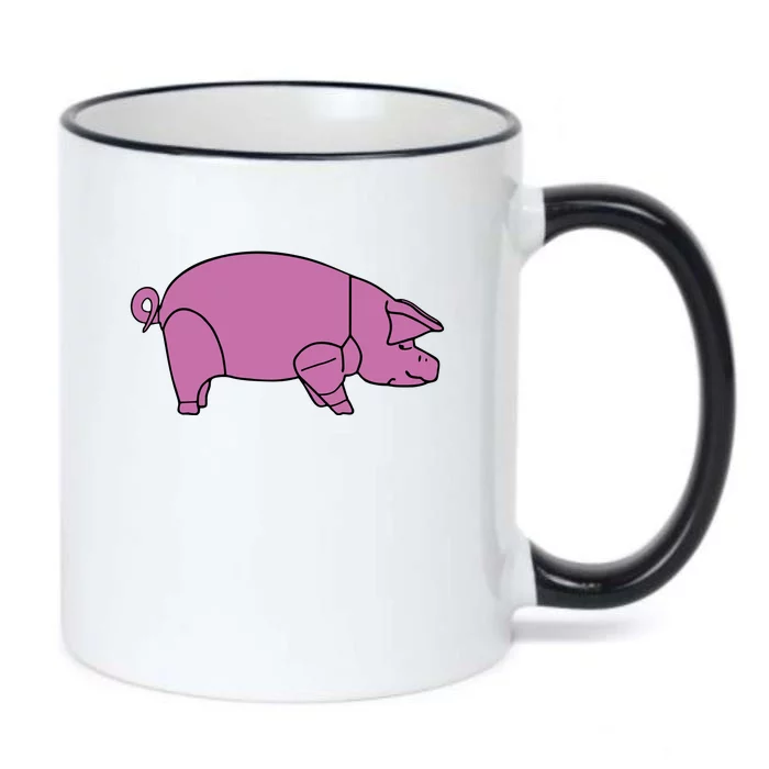 Pig As Worn By Dave Gilmour Black Color Changing Mug