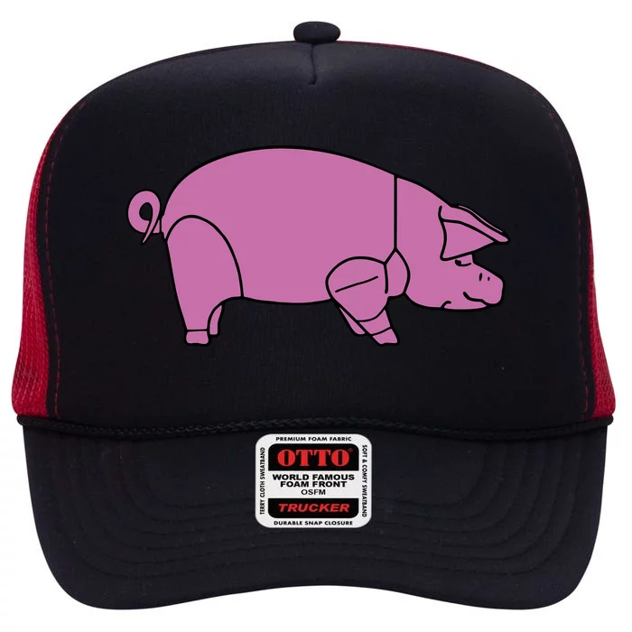 Pig As Worn By Dave Gilmour High Crown Mesh Trucker Hat