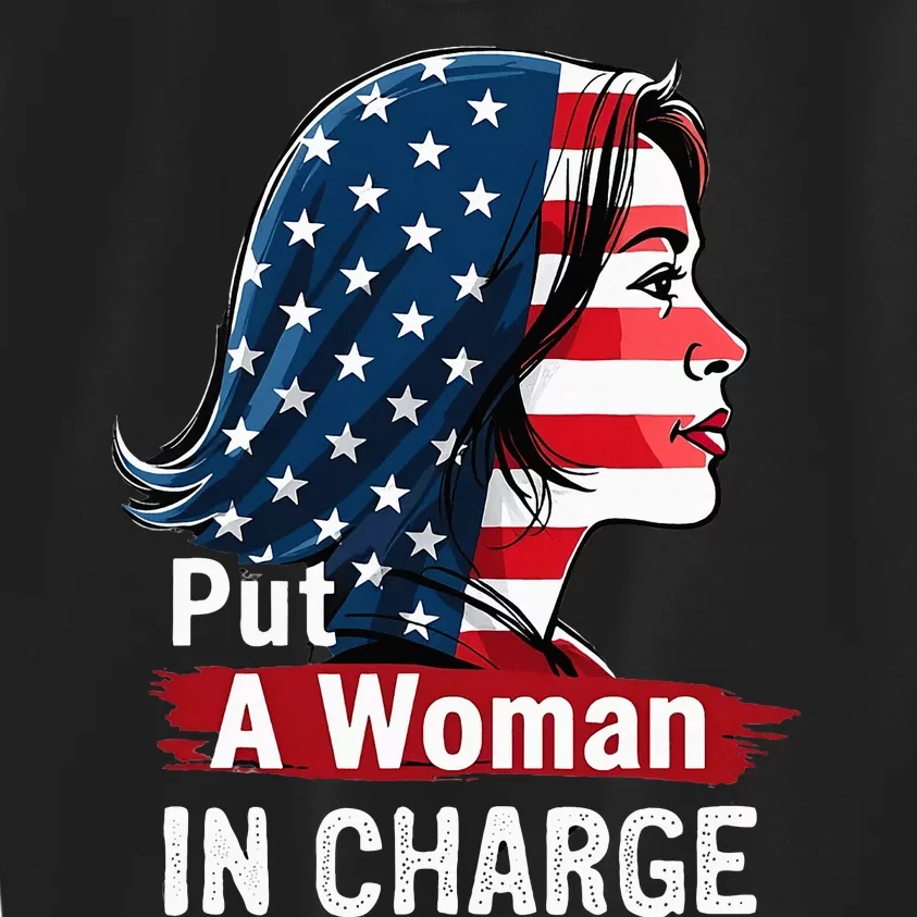 Put A Woman In Charge 2024 Empower In Politics Kids Sweatshirt