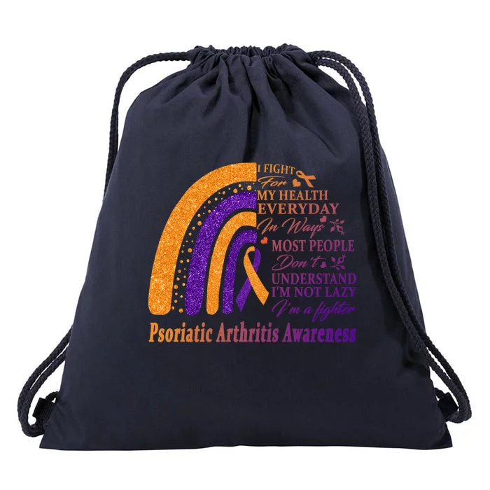 Psoriatic Arthritis Warrior Im Fine Great Gift Drawstring Bag