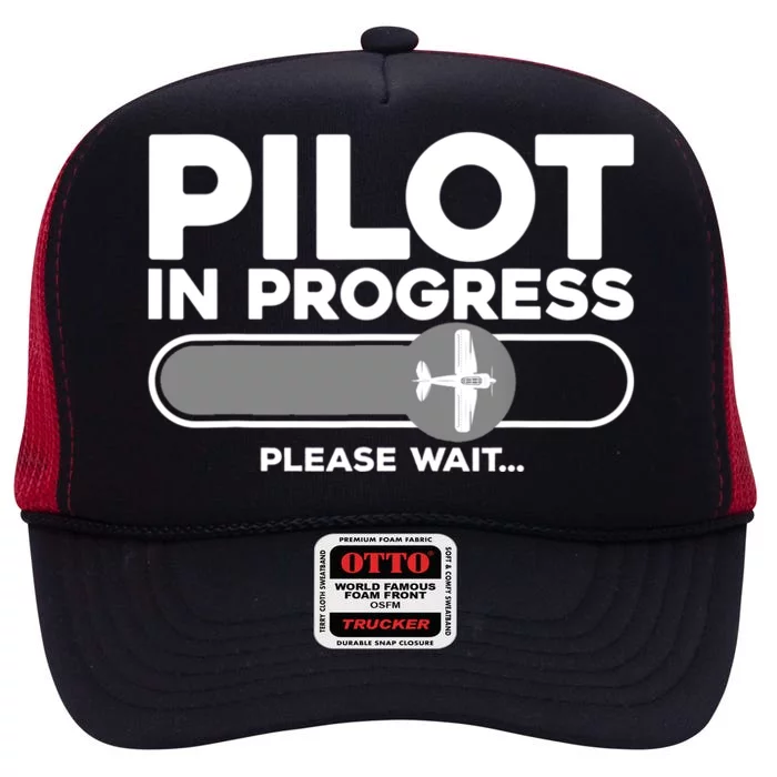 Pilot Art Women Airline Future Pilot Aviation Airplane High Crown Mesh Trucker Hat