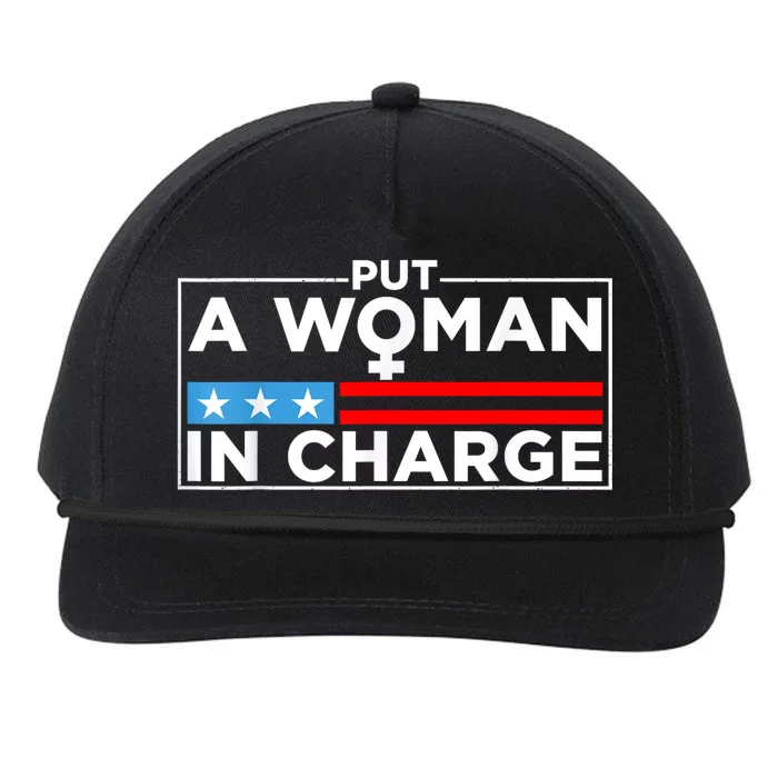 Put A Woman In Charge Potus Female President Snapback Five-Panel Rope Hat