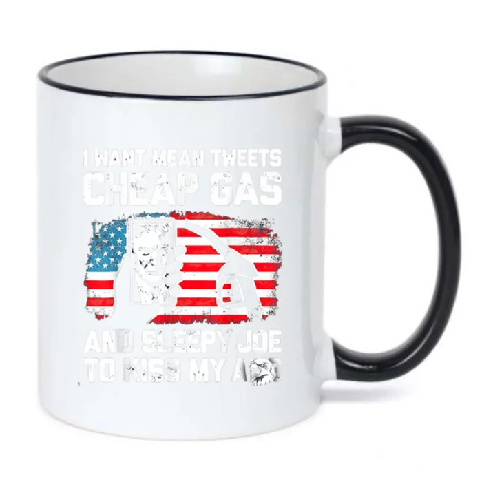 Pro America Want Mean Tweets Cheap Gas And Sleepy Joe Biden Black Color Changing Mug