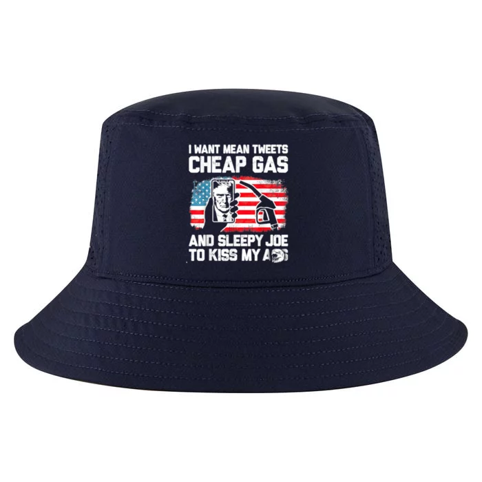 Pro America Want Mean Tweets Cheap Gas And Sleepy Joe Biden Cool Comfort Performance Bucket Hat