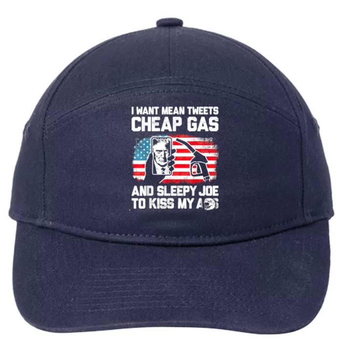 Pro America Want Mean Tweets Cheap Gas And Sleepy Joe Biden 7-Panel Snapback Hat