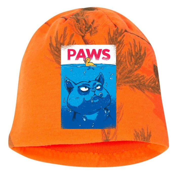 Paws Angry Cat Movie Poster Kati - Camo Knit Beanie