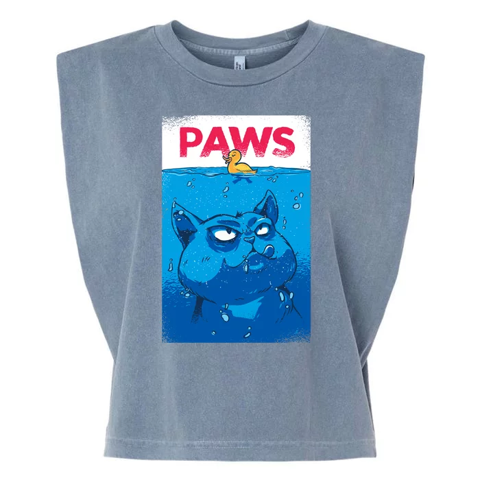 Paws Angry Cat Movie Poster Garment-Dyed Women's Muscle Tee