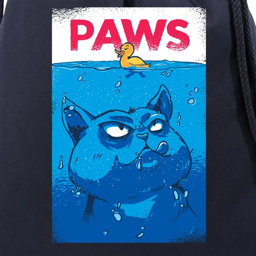 Paws Angry Cat Movie Poster Drawstring Bag