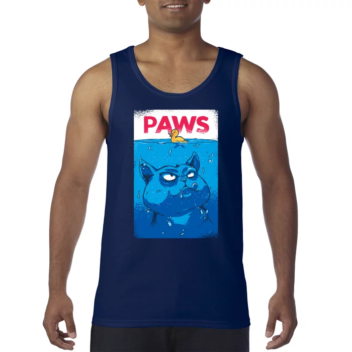 Paws Angry Cat Movie Poster Tank Top