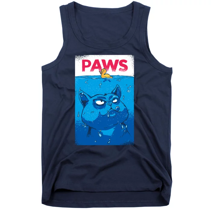 Paws Angry Cat Movie Poster Tank Top