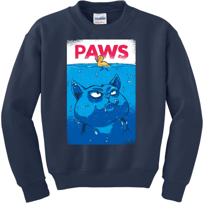 Paws Angry Cat Movie Poster Kids Sweatshirt