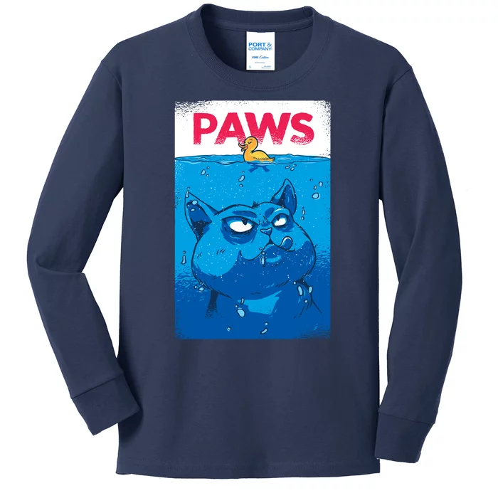 Paws Angry Cat Movie Poster Kids Long Sleeve Shirt