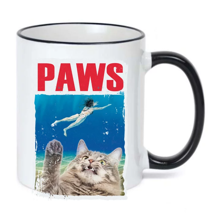 Paws Cat Movie Poster Black Color Changing Mug