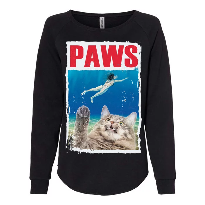 Paws Cat Movie Poster Womens California Wash Sweatshirt