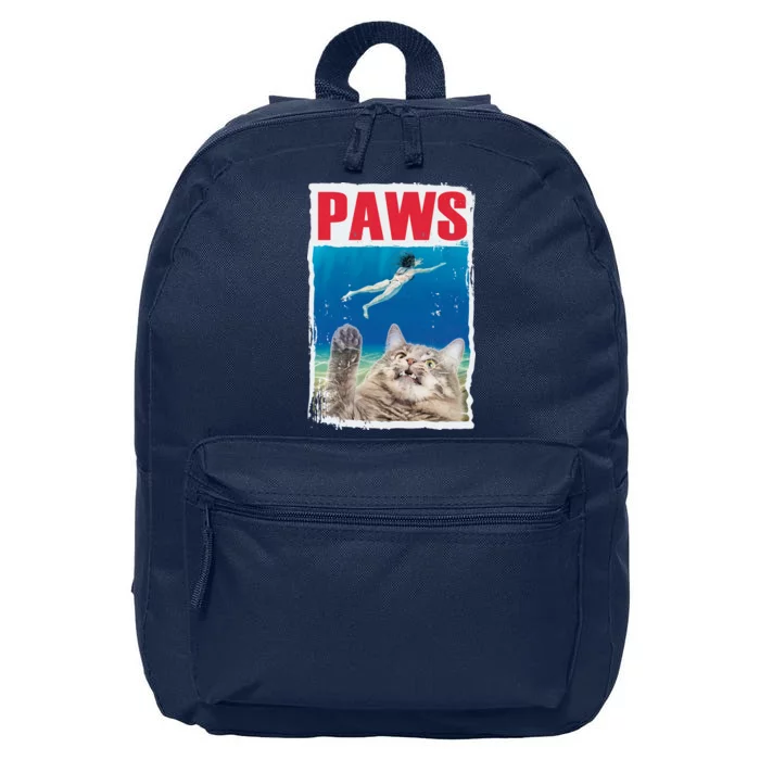 Paws Cat Movie Poster 16 in Basic Backpack