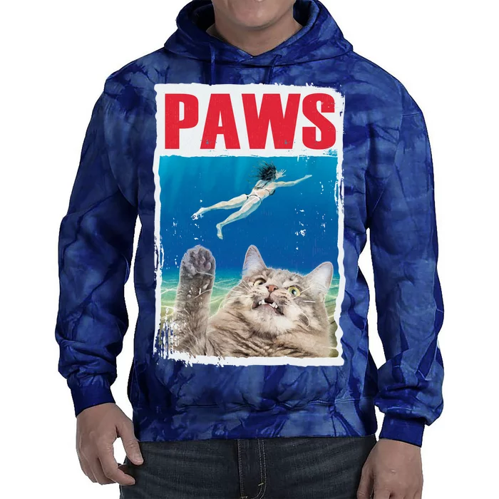 Paws Cat Movie Poster Tie Dye Hoodie