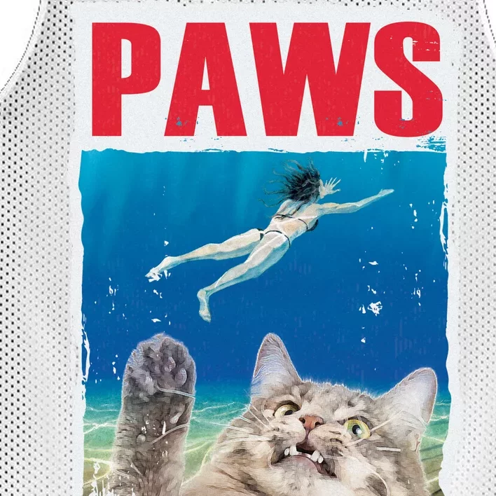 Paws Cat Movie Poster Mesh Reversible Basketball Jersey Tank