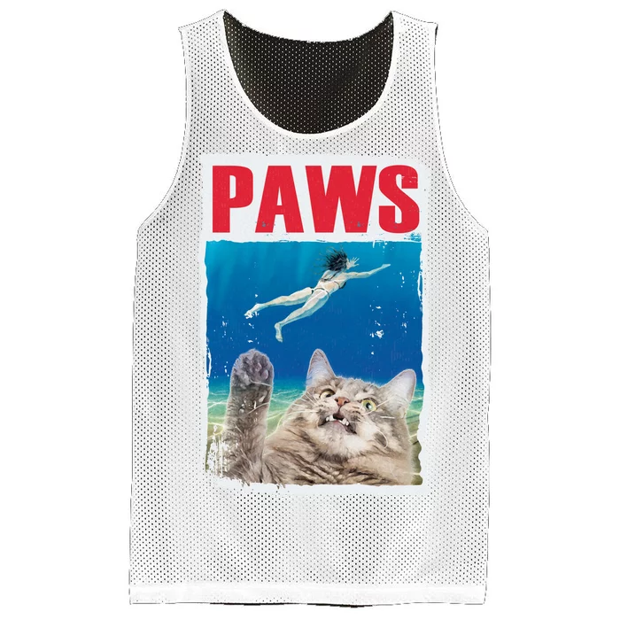 Paws Cat Movie Poster Mesh Reversible Basketball Jersey Tank