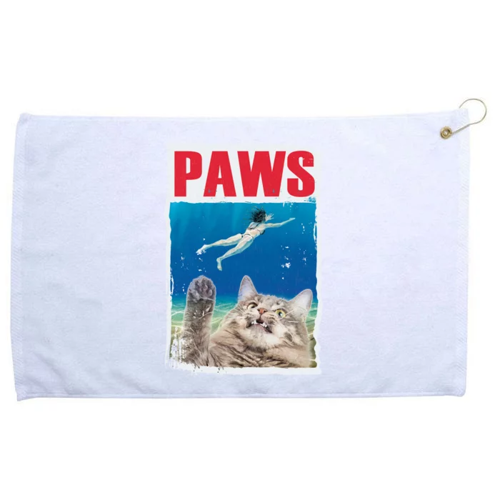 Paws Cat Movie Poster Grommeted Golf Towel