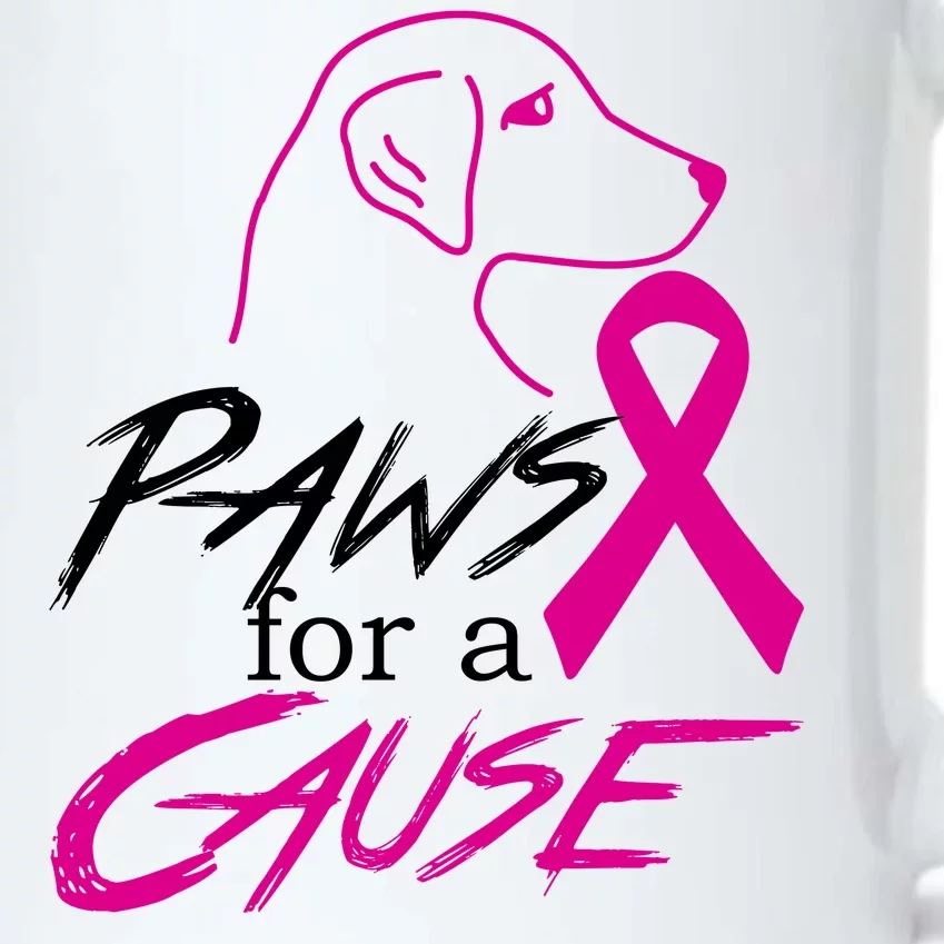 Paws For A Cause Breast Cancer Black Color Changing Mug