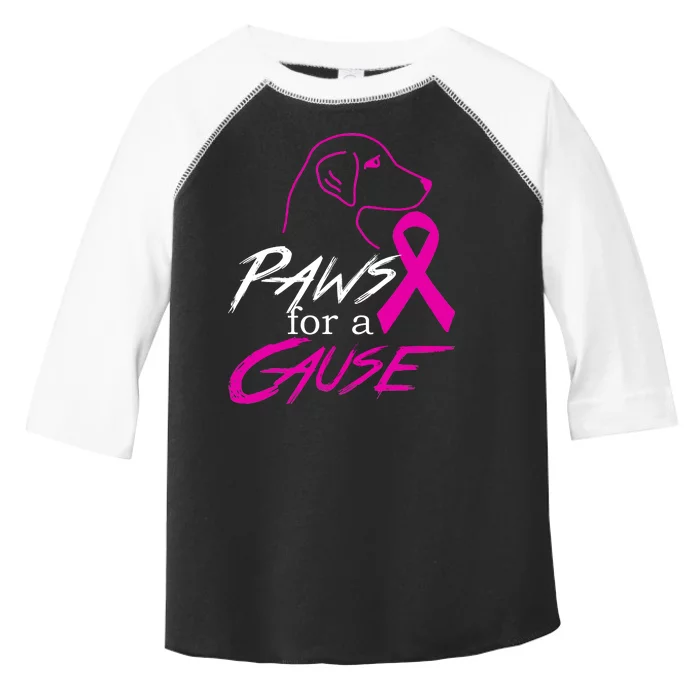 Paws For A Cause Breast Cancer Toddler Fine Jersey T-Shirt