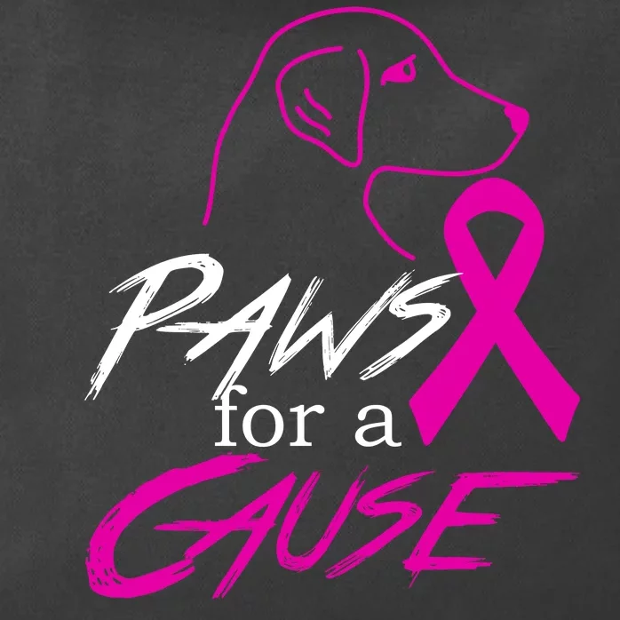 Paws For A Cause Breast Cancer Zip Tote Bag