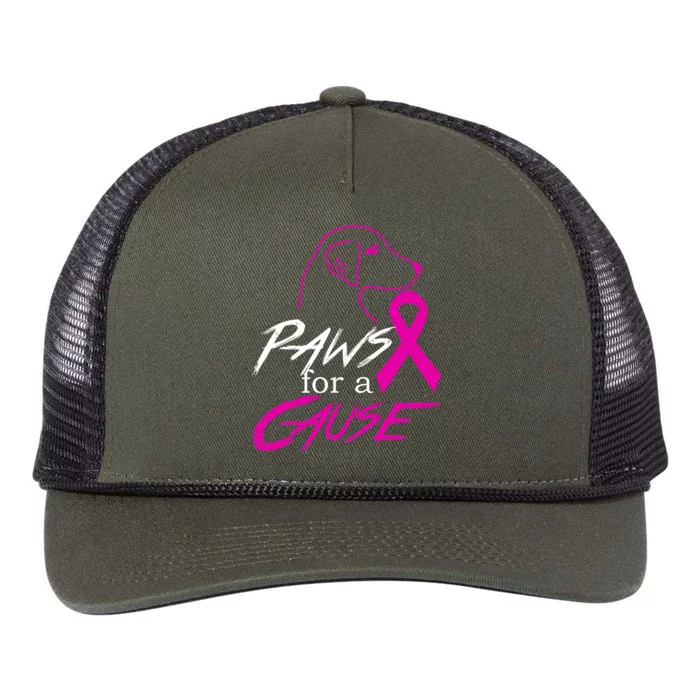 Paws For A Cause Breast Cancer Retro Rope Trucker Hat Cap