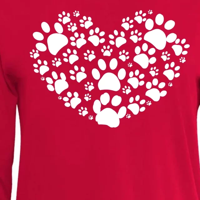 Paws Of Heart Womens Cotton Relaxed Long Sleeve T-Shirt