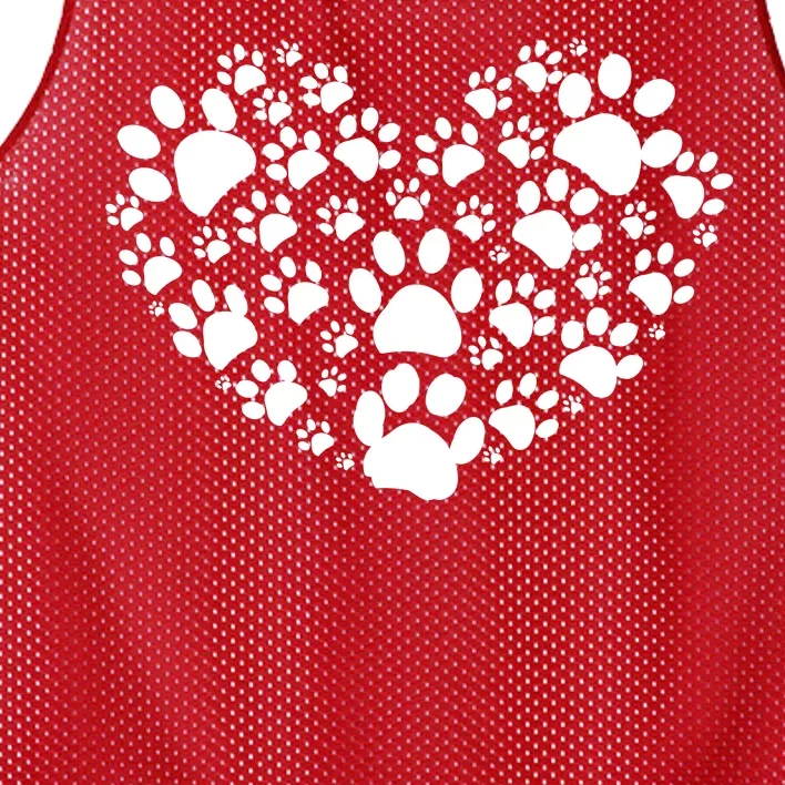 Paws Of Heart Mesh Reversible Basketball Jersey Tank