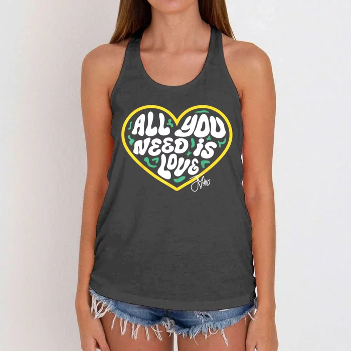 Packer All You Need Is Love 10 Women's Knotted Racerback Tank