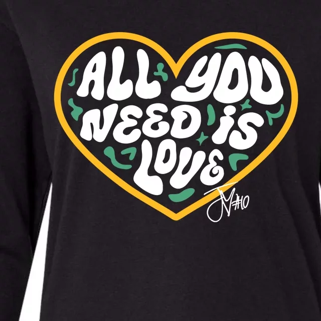 Packer All You Need Is Love 10 Womens Cotton Relaxed Long Sleeve T-Shirt