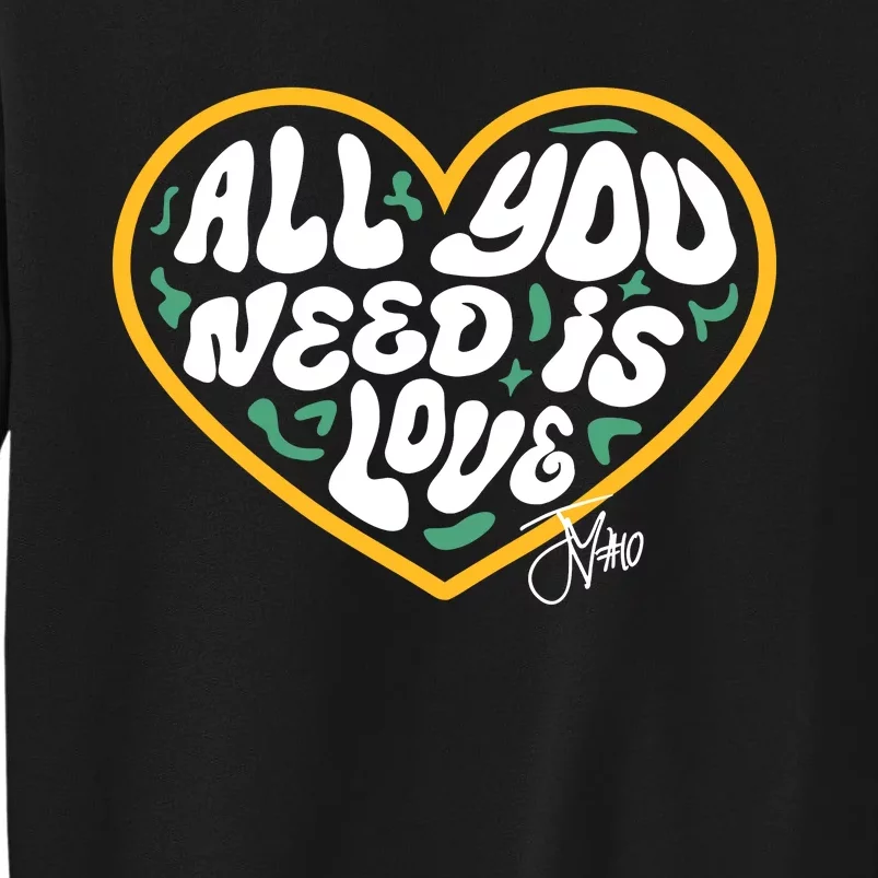 Packer All You Need Is Love 10 Tall Sweatshirt