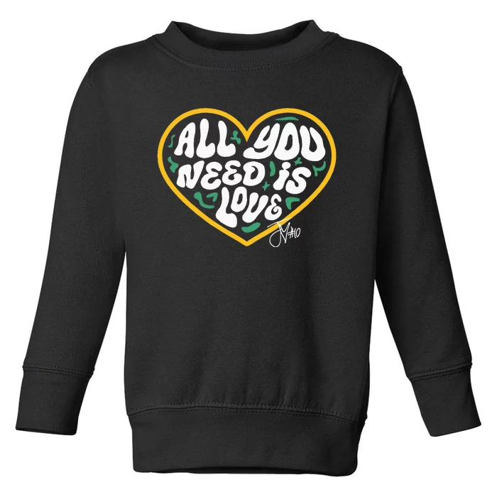 Packer All You Need Is Love 10 Toddler Sweatshirt