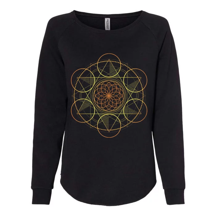 Prana Art Yoga Mandala Sacred Energy Geometry Meditation Womens California Wash Sweatshirt