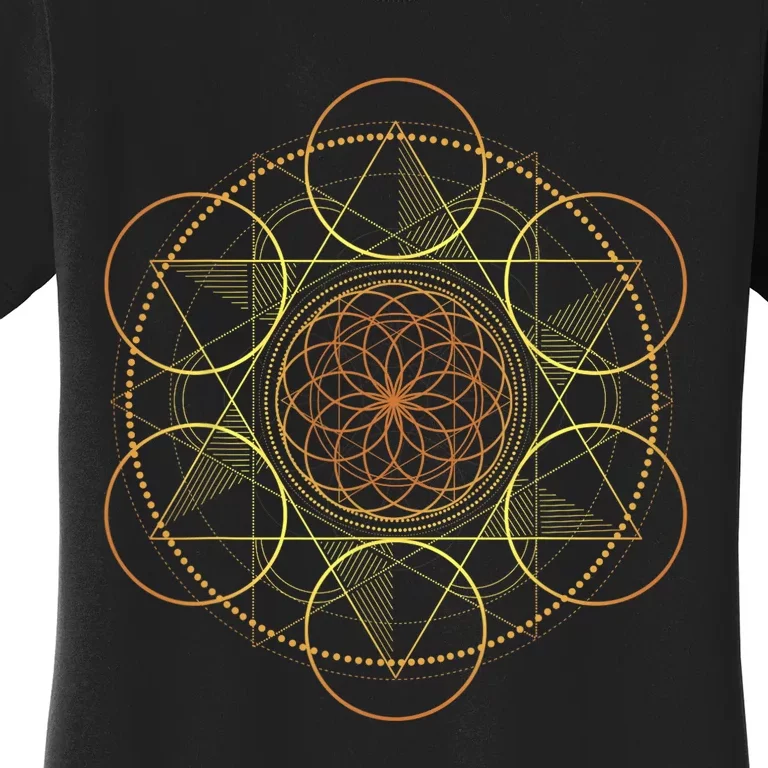 Prana Art Yoga Mandala Sacred Energy Geometry Meditation Women's T-Shirt