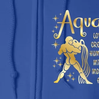 Personality Aquarius Zodiac Meaningful Gift Full Zip Hoodie