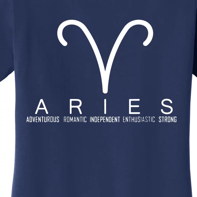 Proud Aries Zodiac Characteristics Gifts Astrology Sign Love Women's T-Shirt