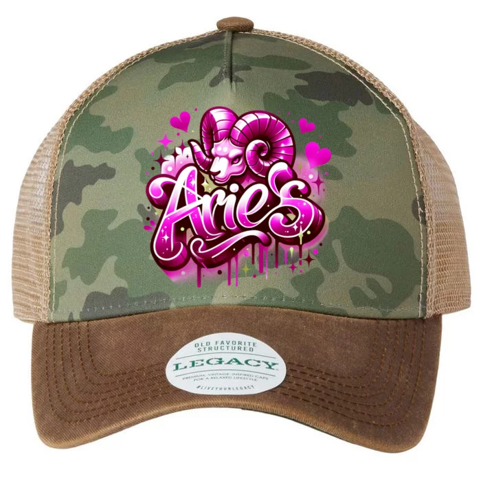 Pink Aries Zodiac Star Sign Legacy Tie Dye Trucker Hat