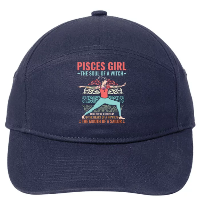 Pisces Astrology Zodiac Sign Pisces Horoscope Pisces Gift 7-Panel Snapback Hat