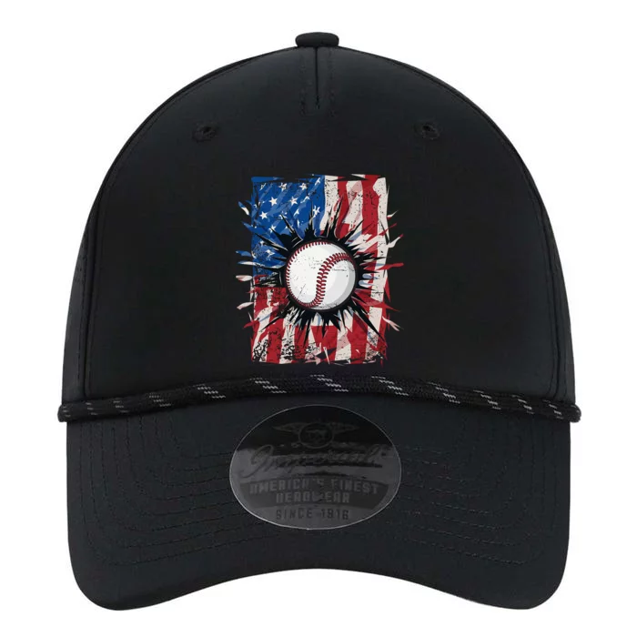 Patriotic Baseball 4th Of July Usa American Flag Performance The Dyno Cap