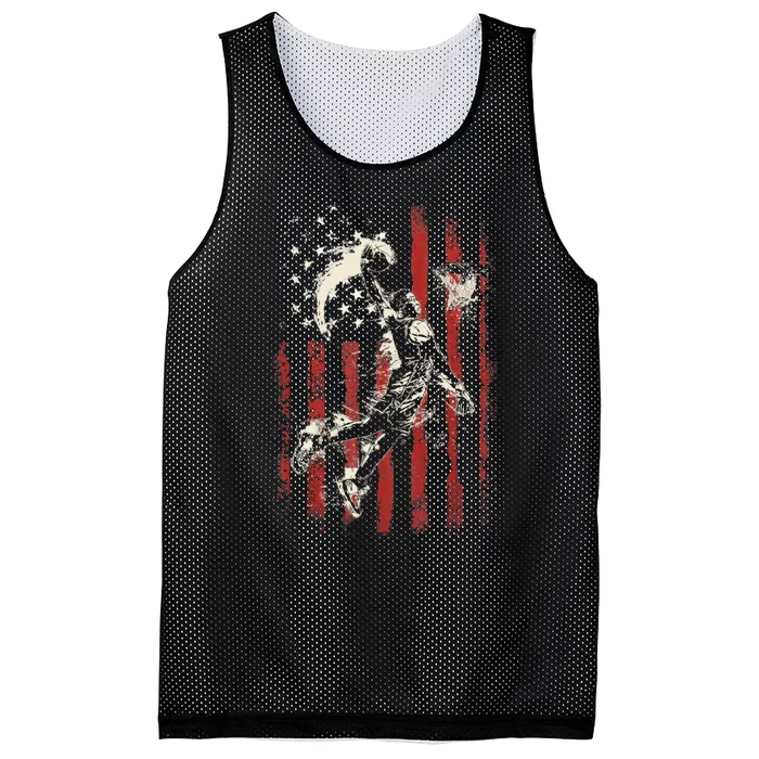 Patriotic Basketball 4th Of July Usa American Flag Mesh Reversible Basketball Jersey Tank