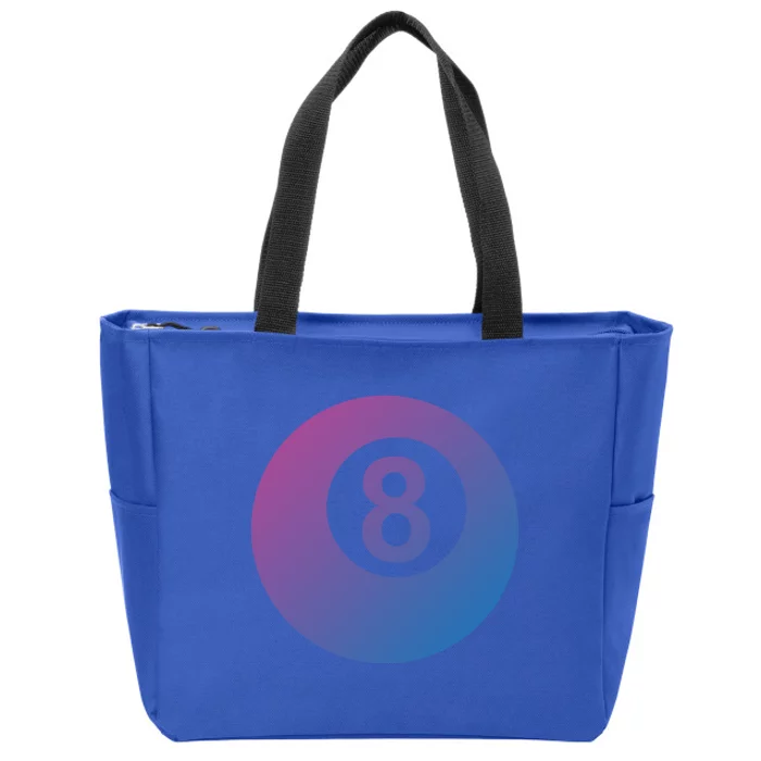 Pool Billiards 8 Ball Cute Gift Zip Tote Bag