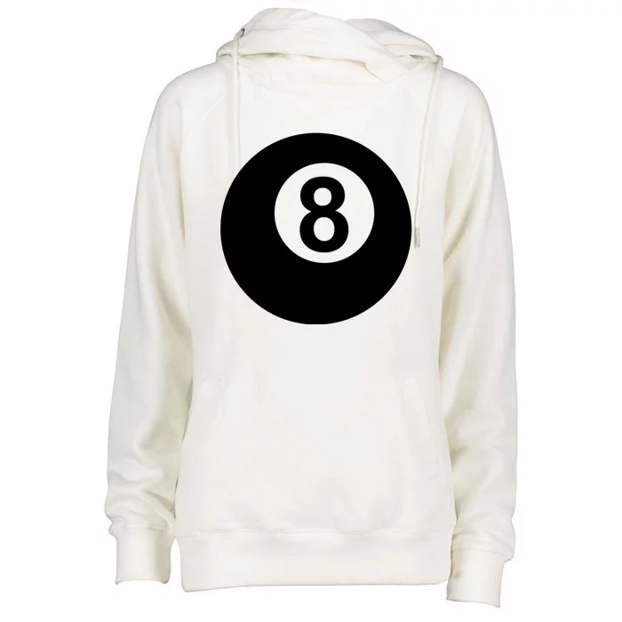 Pool Billiards 8 Ball Gift Womens Funnel Neck Pullover Hood