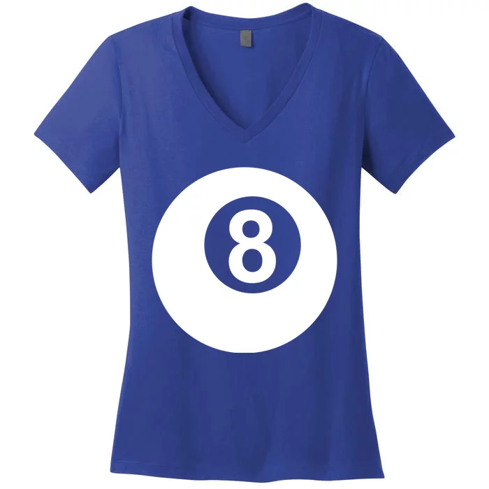 Pool Billiards 8 Ball Gift Women's V-Neck T-Shirt