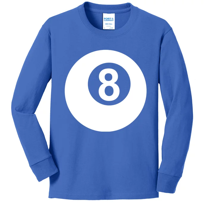 Pool Billiards 8 Ball Gift Kids Long Sleeve Shirt