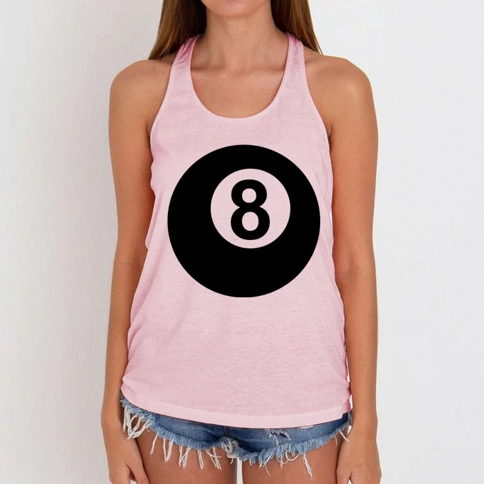 Pool Billiards 8 Ball Gift Women's Knotted Racerback Tank